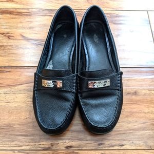 Coach Fredrica Black Leather Loafers